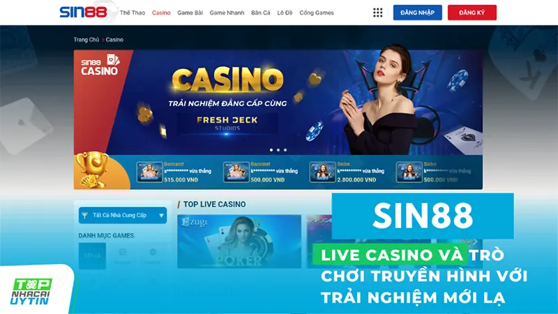 Sin88 14 Live Casino và Trò Chơi Truyền Hình mới lạ, hứa hẹn mang lại những trải nghiệm chưa từng có