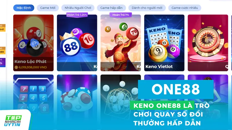 One88 22 Keno One88 không chỉ là trò chơi quay số đơn giản mà còn là cơ hội để bạn trúng đậm. Với đặc điểm quay nhanh, dễ chơi, và tỉ lệ thắng cao, người chơi đang thực sự tận hưởng những khoảnh khắc hấp dẫn.