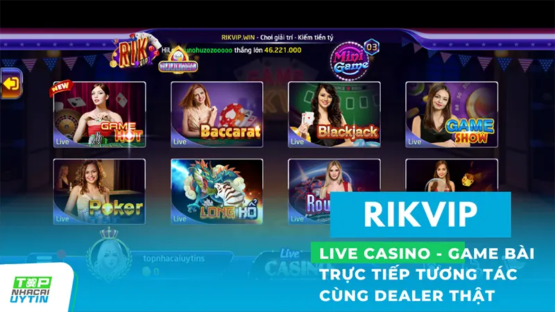 RIKVIP 11 Live Casino - sòng bài trực tuyến RikVip