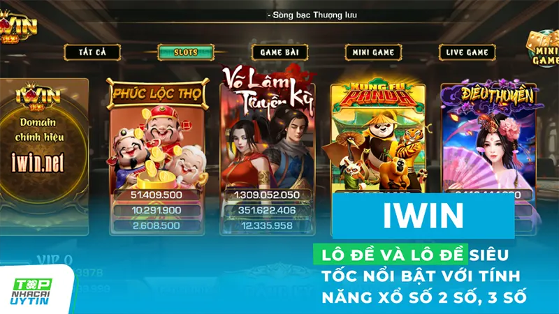 iWin còn chinh phục đông đảo người chơi bằng thế giới game slots đa dạng và hấp dẫn