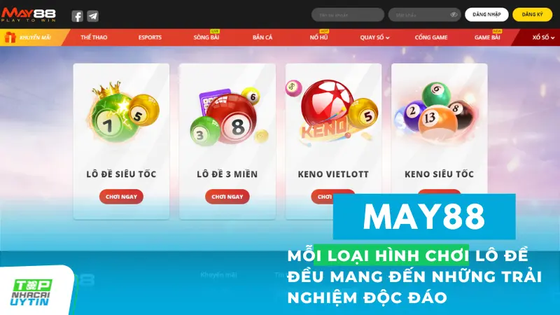 May88 - Nhà cái uy tín chuyên cá cược bóng đá, soi kèo online 16 MAY 88 không chỉ đáp ứng nhu cầu thiết yếu của người chơi Việt Nam mà còn mang đến sự đa dạng và phong phú trong thể loại lô đề
