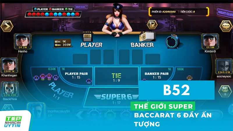 Top 10 trang game baccarat trực tuyến uy tín trong năm 2024 8 B52 không chỉ đơn thuần là một trang game Baccarat mà còn mang đến sự đa dạng với nhiều phiên bản Baccarat phổ biến nhất. Người chơi có thể lựa chọn từ Baccarat truyền thống đến các phiên bản hiện đại với các cược phụ độc đáo.