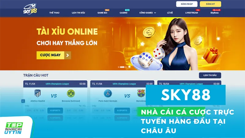 Sky88 – Nhà cái siêu trả thưởng uy tín hàng đầu 10 Sky88 là một trong những nhà cái cá cược trực tuyến hàng đầu tại châu Âu