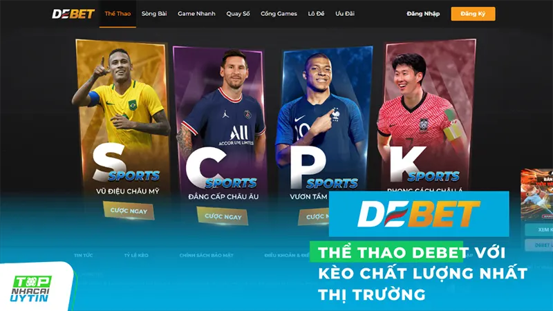 Cá cược thể thao, đặc biệt trang cá cược bóng đá của Debet kết hợp với việc cung cấp các nền tảng cá cược hàng đầu
