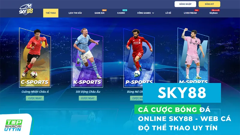 Sky88 – Nhà cái siêu trả thưởng uy tín hàng đầu 11 Sky88 vốn được định hướng như là một nhà cái cá cược bóng đá với uy tín hàng đầu, đưa đến cho bạn một loạt các trận đấu đỉnh cao được cập nhật mỗi ngày